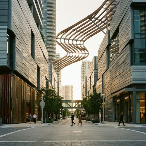 Modern mixed-use commercial and retail space in Miami